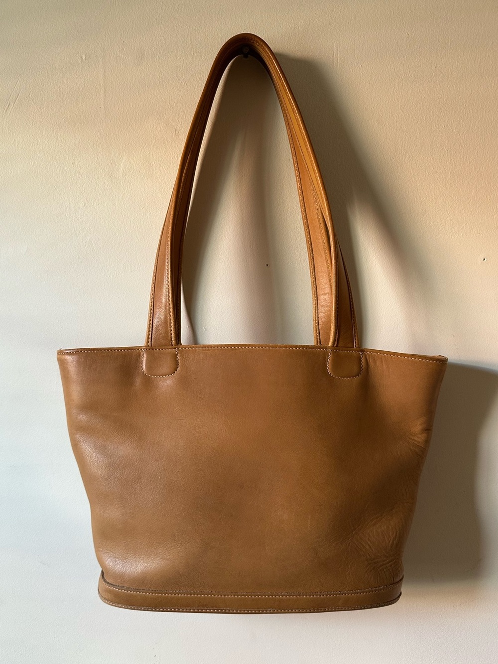 Vintage Coach Bleecker Leather Bucket Tote Bag 9302 Camel Tan Leather